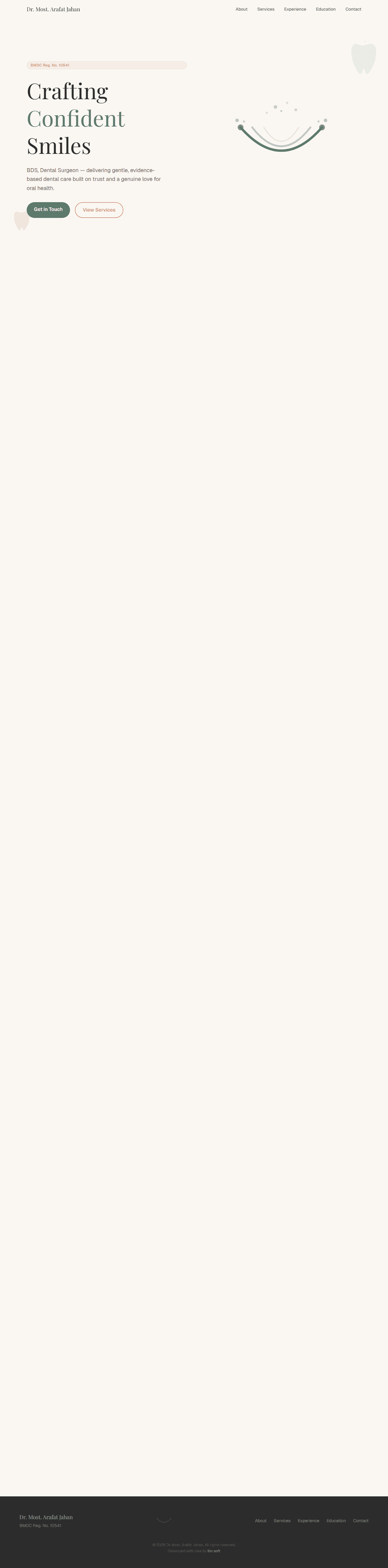 Dr. Ajahan professional portfolio website screenshot